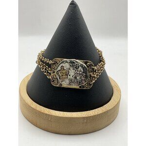 Hide Your Crazy Jane Marie Gold Chain Bracelet Toggle Clasp